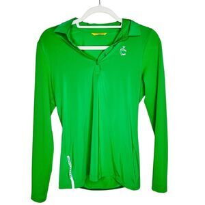 EUC Louis Castel Women’s Green Long Sleeve Golf Shirt 95/Small